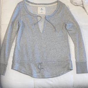 aerie Light Gray Long Sleeve/Pullover